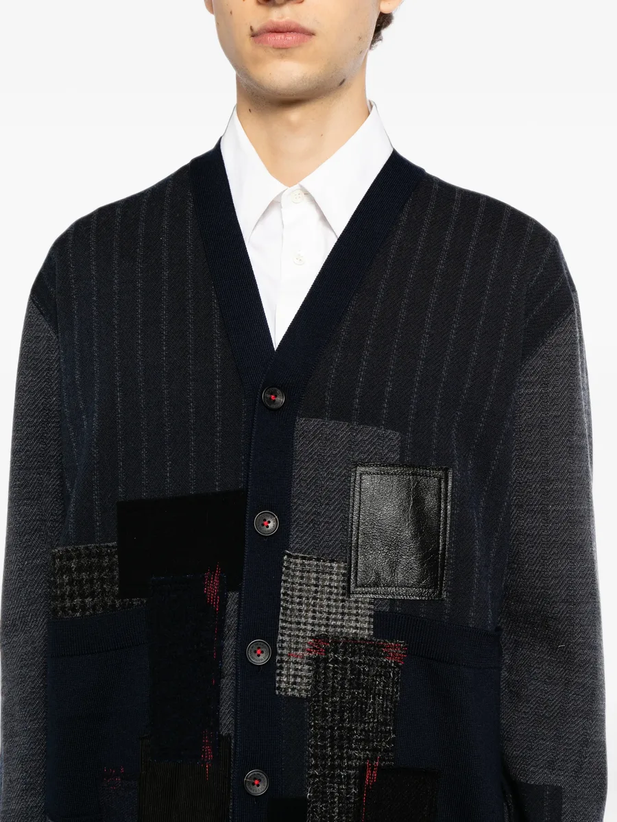 jacquarded patchwork cardigan 5