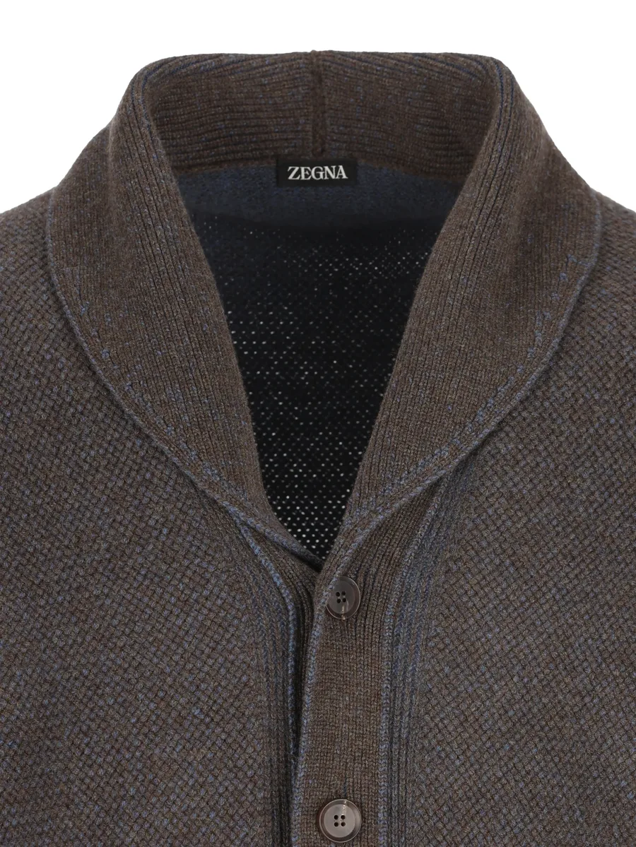 shawl-collar knit cardigan 4