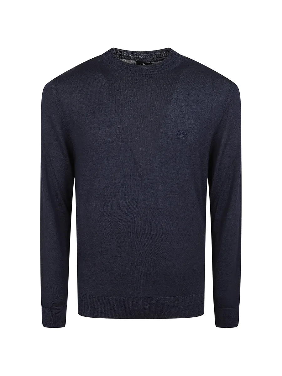 wool and silk sweater with Pegaso embroidery 1