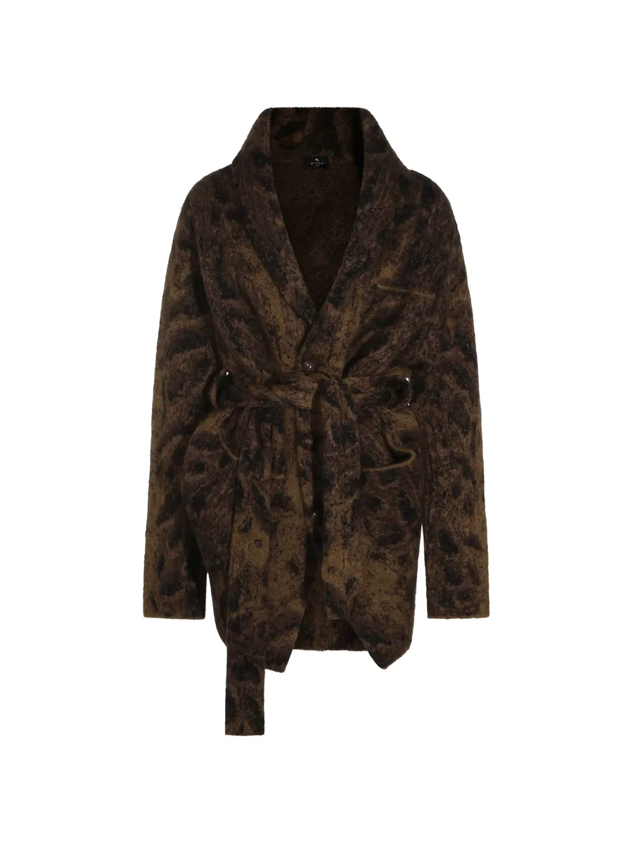 belted leopard-print cardigan 1