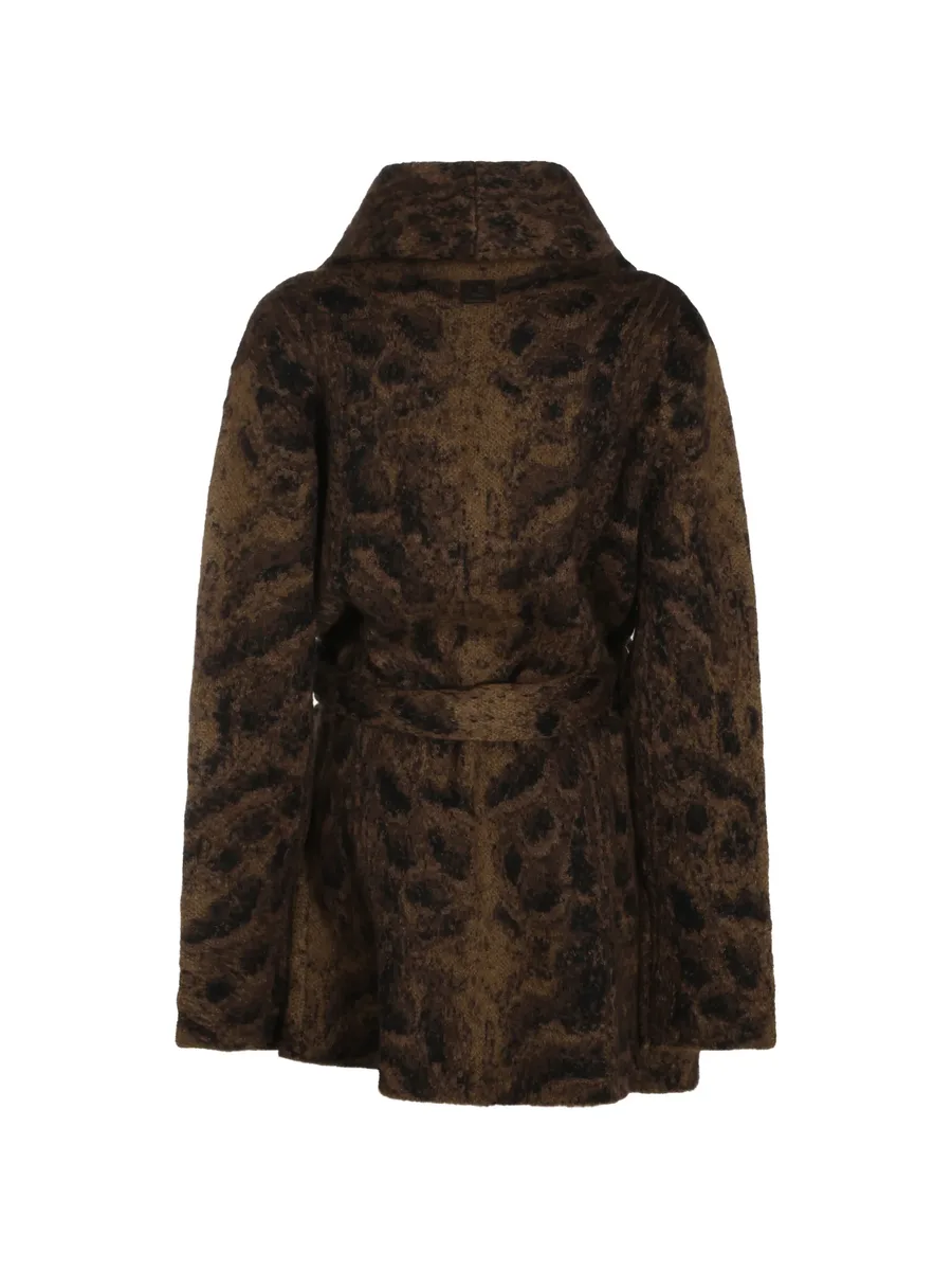 belted leopard-print cardigan 2