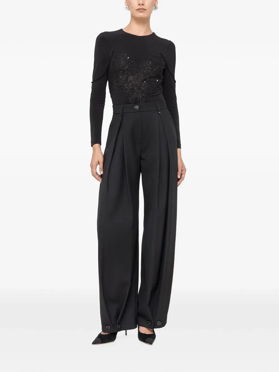 tencel and wool lace corset top 2