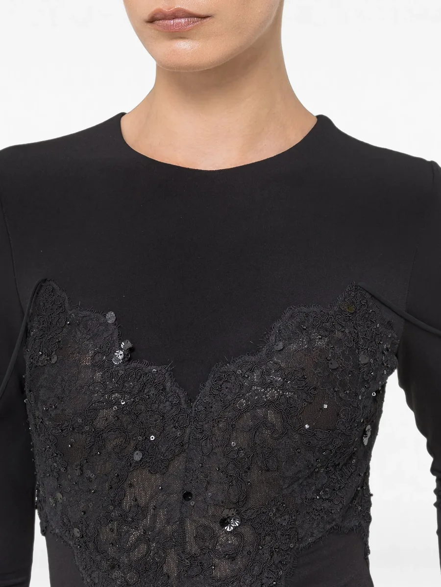 tencel and wool lace corset top 6