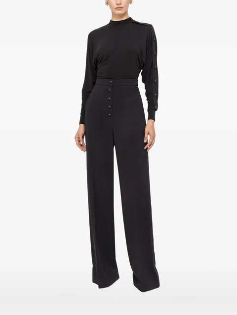 TENCEL™ and wool button-detail top
