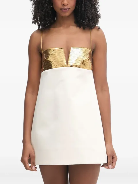 Cyra sequin-embellished A-line mini dress