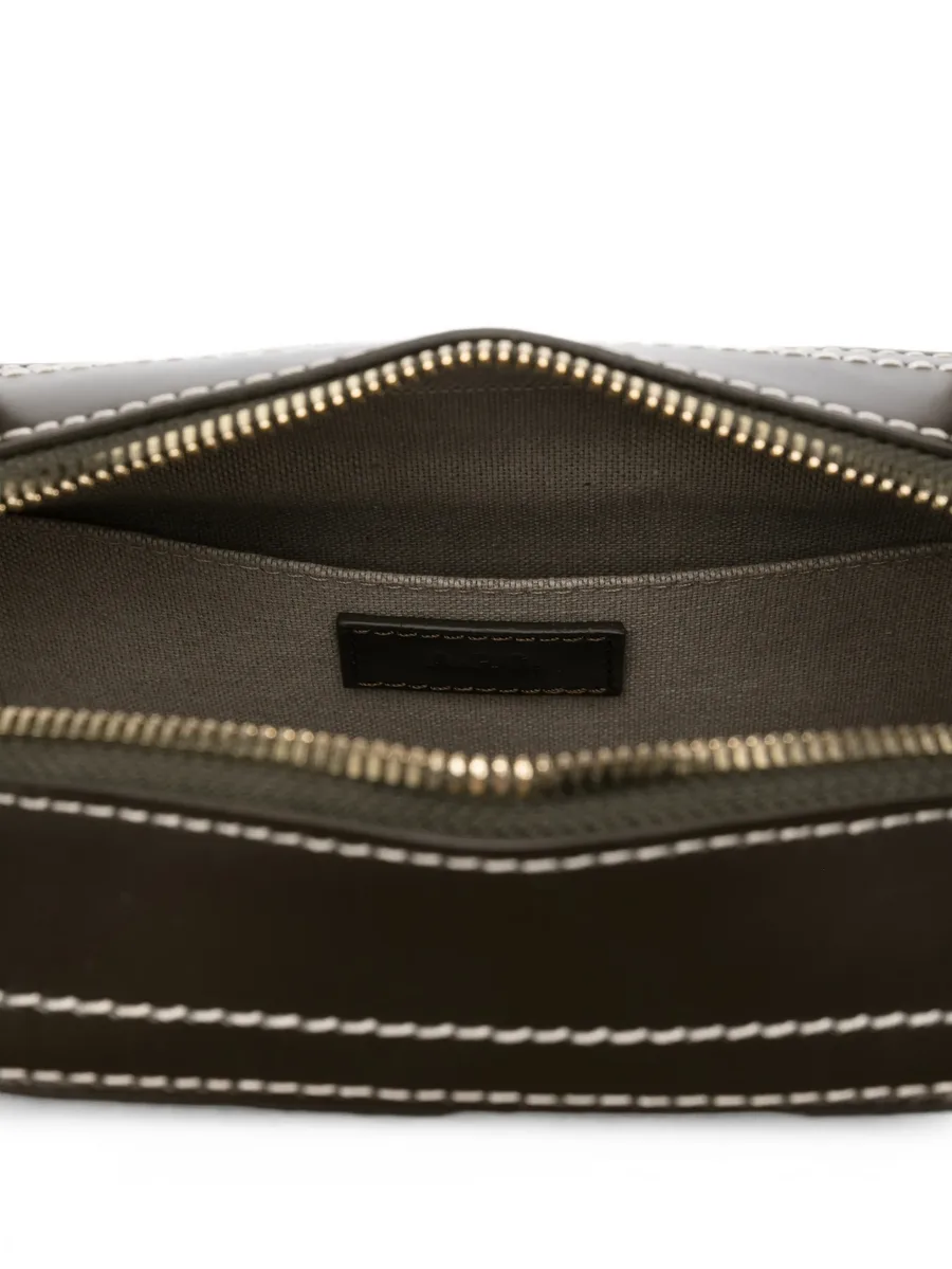 contrast-stitch leather shoulder bag 5