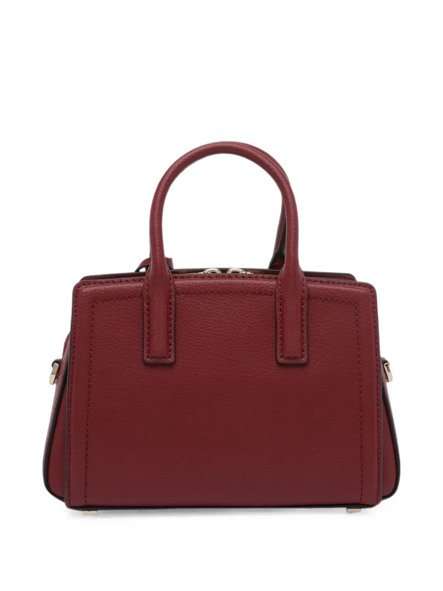 logo-plaque grained leather shoulder bag 2