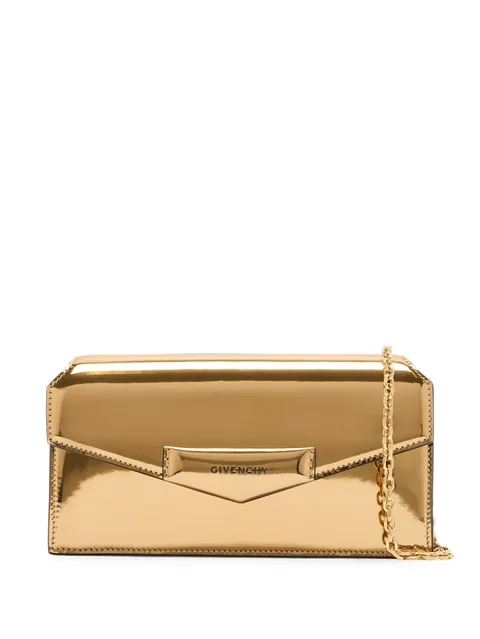 mini Antigona metallic leather shoulder bag