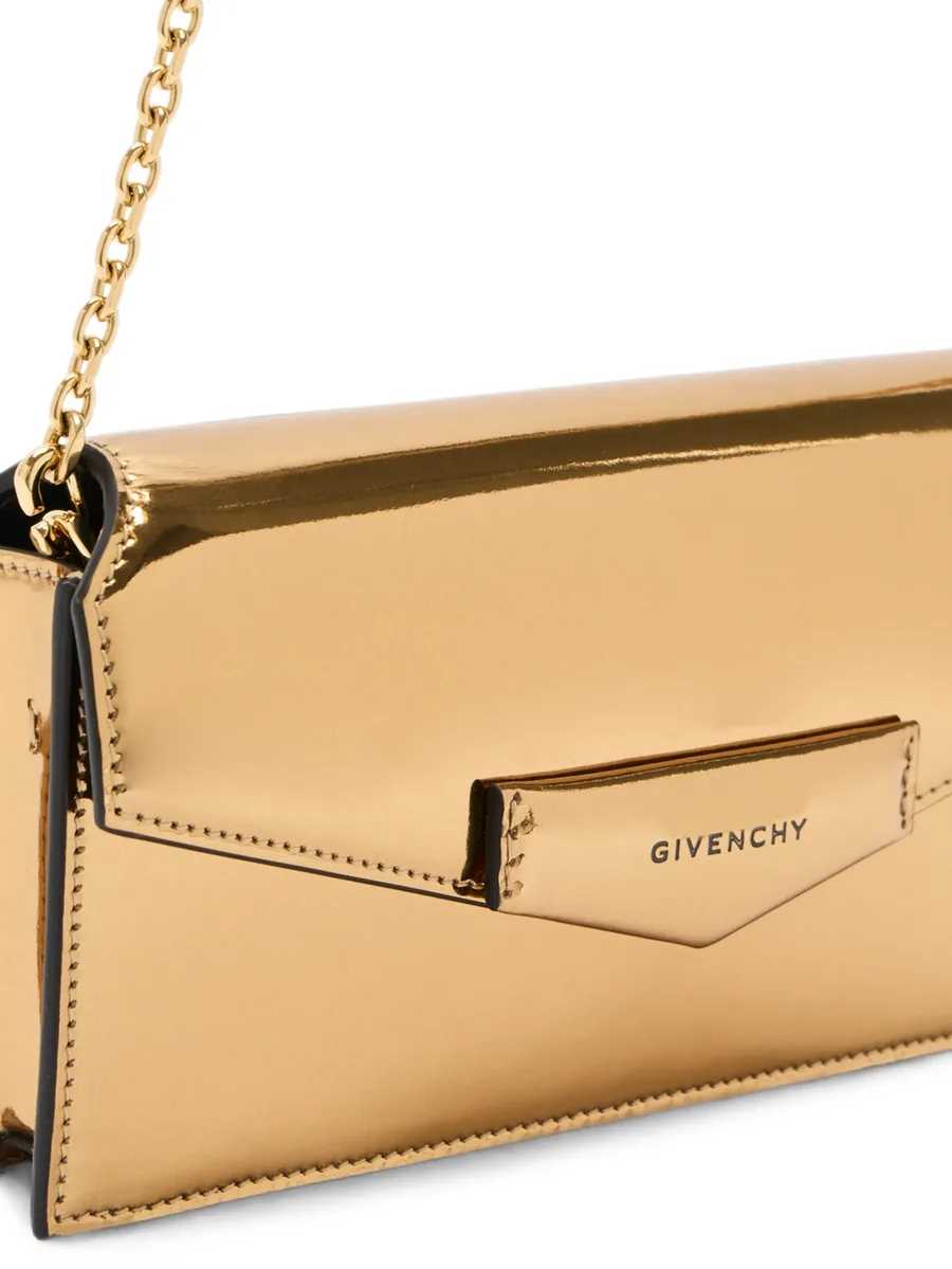 mini Antigona metallic leather shoulder bag 3