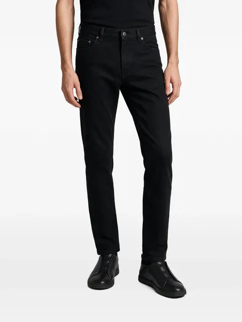 logo-patch jeans