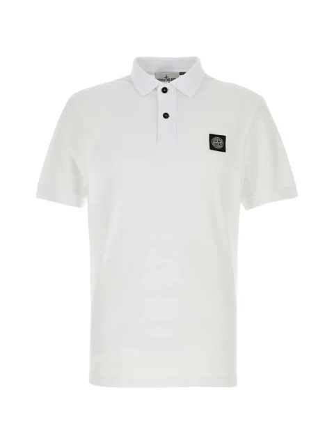 logo-patch short-sleeve polo shirt