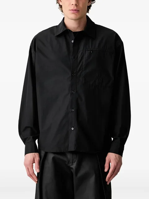 logo-embroidered pocket shirt