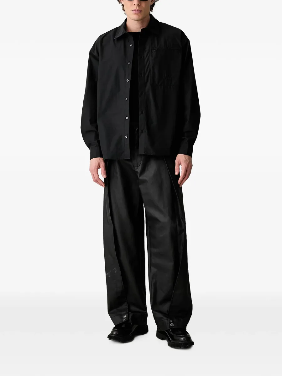 logo-embroidered pocket shirt 2