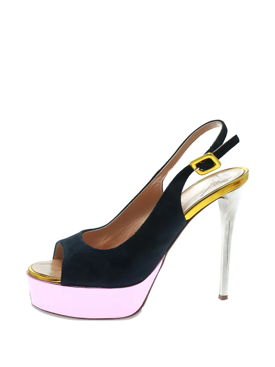 120mm suede platform slingback sandals 4