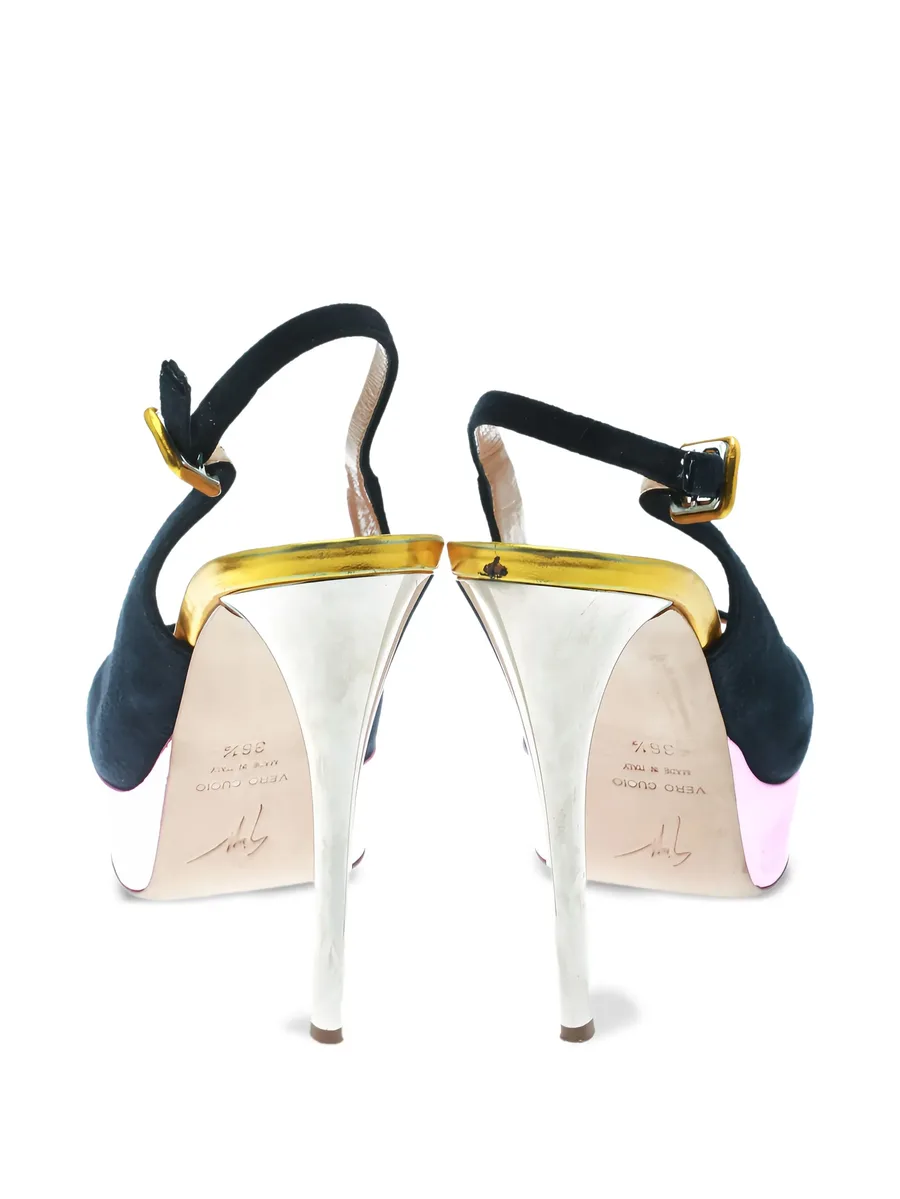 120mm suede platform slingback sandals 6