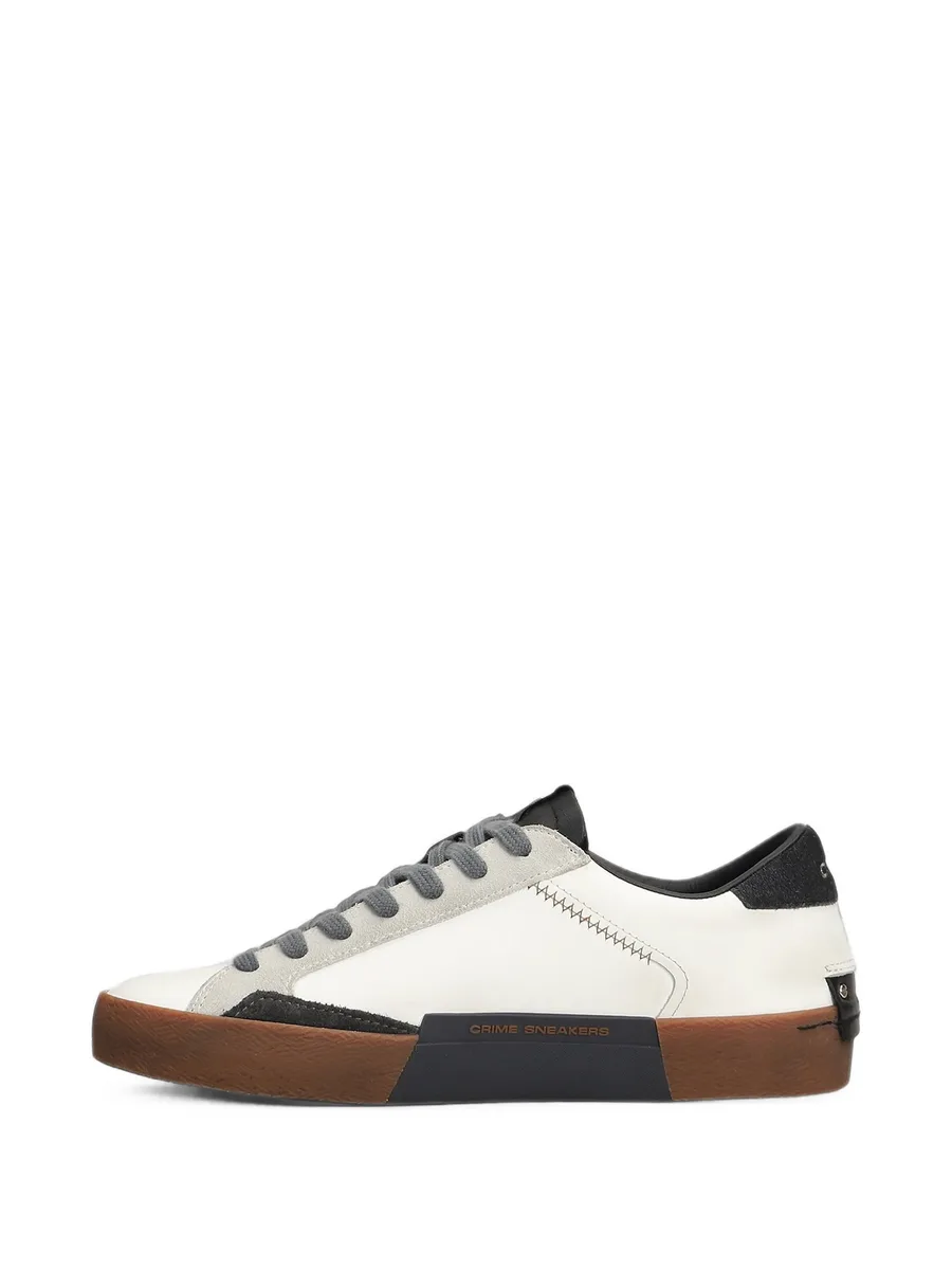 Distressed leather sneakers 3