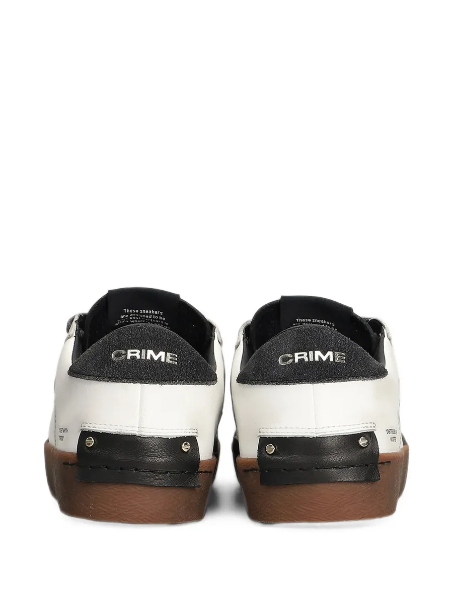 Distressed leather sneakers 4