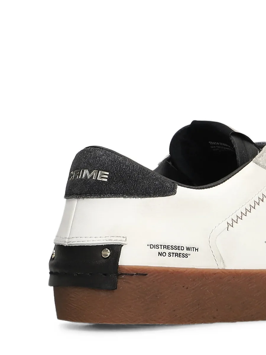 Distressed leather sneakers 5