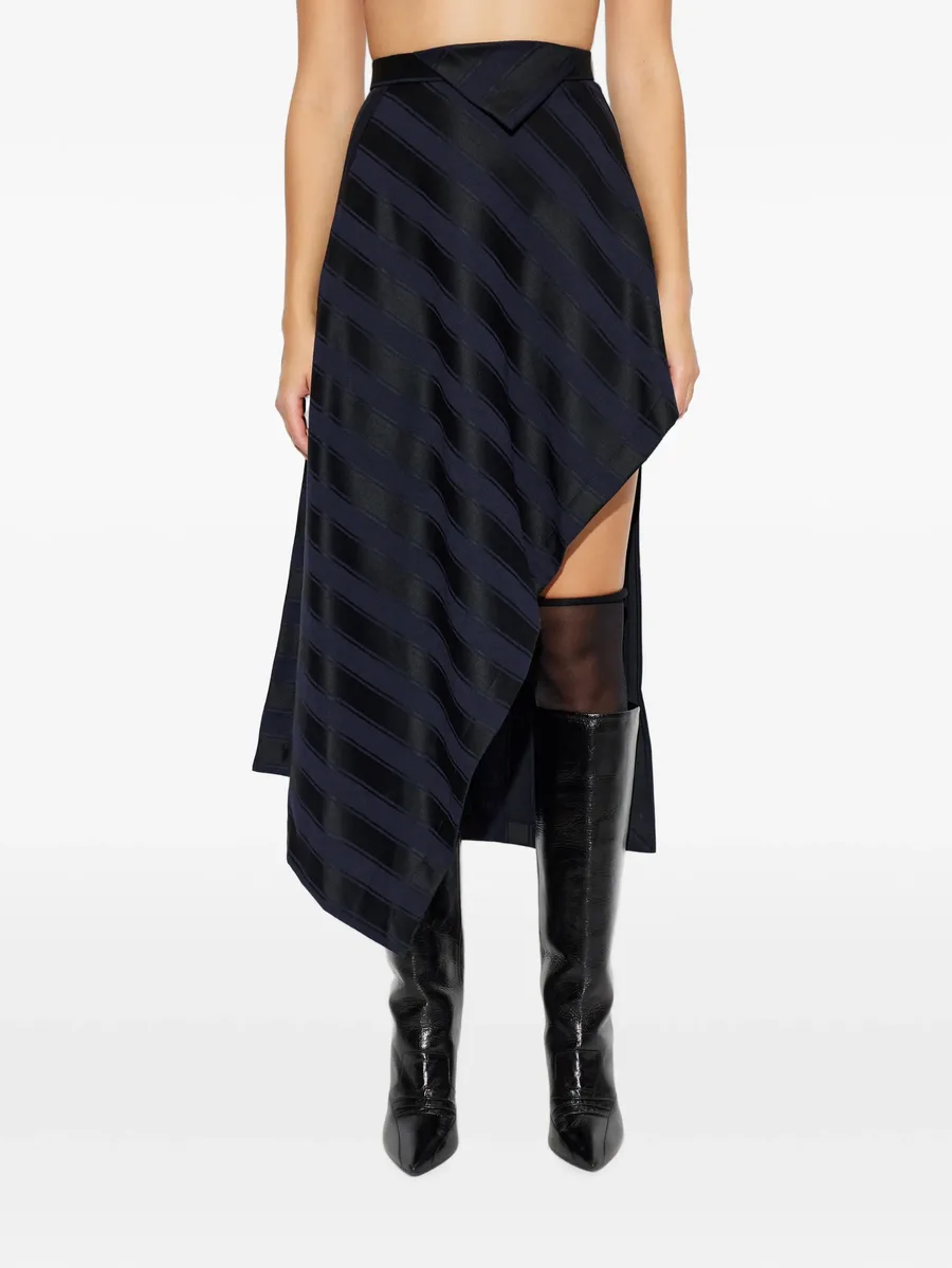 Cassandra striped asymmetric skirt 3