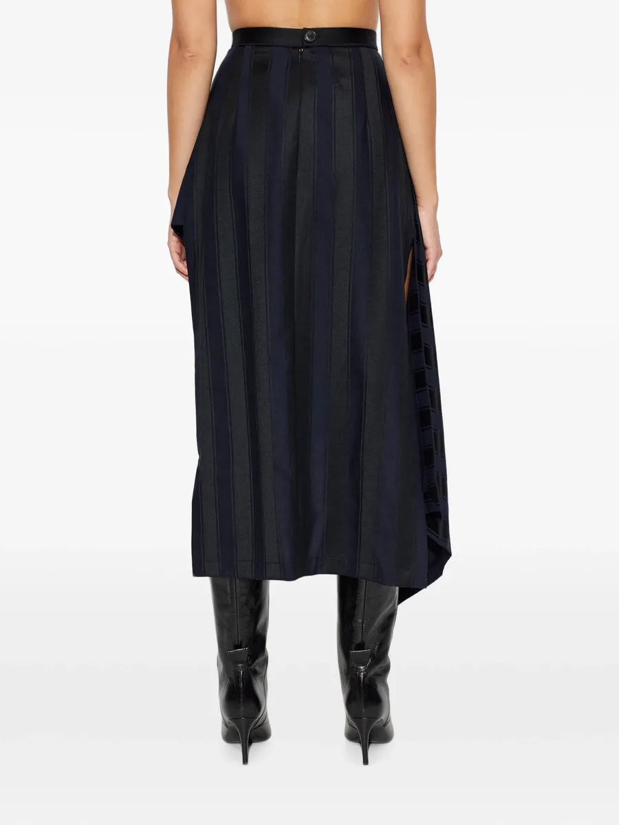 Cassandra striped asymmetric skirt 4