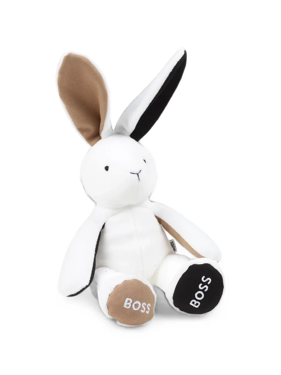 branded faux-fur cuddly bunny 1