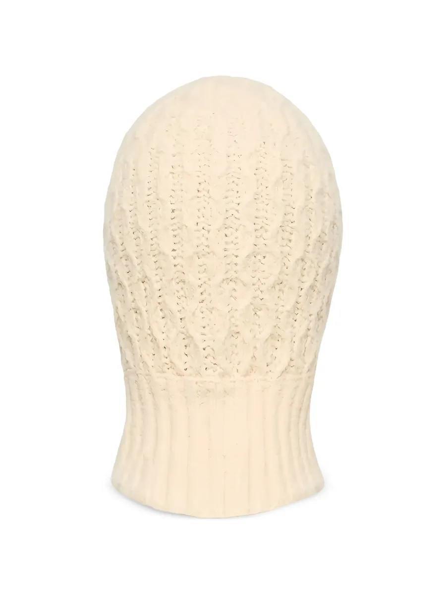 bouclé cable-knit balaclava 2