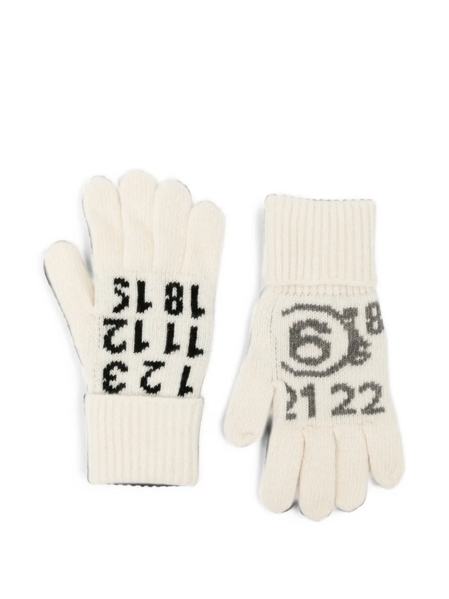 ribbed-knit gloves 1