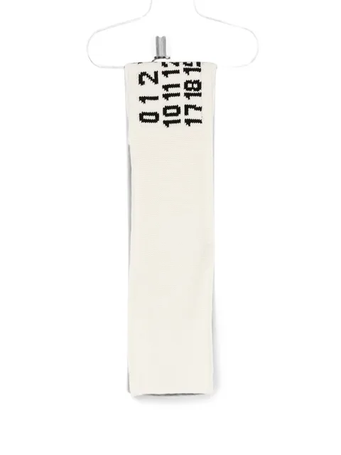 numeric signature knitted scarf
