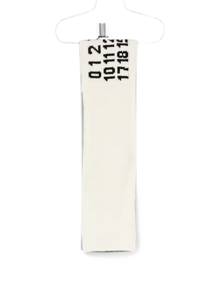numeric signature knitted scarf 1