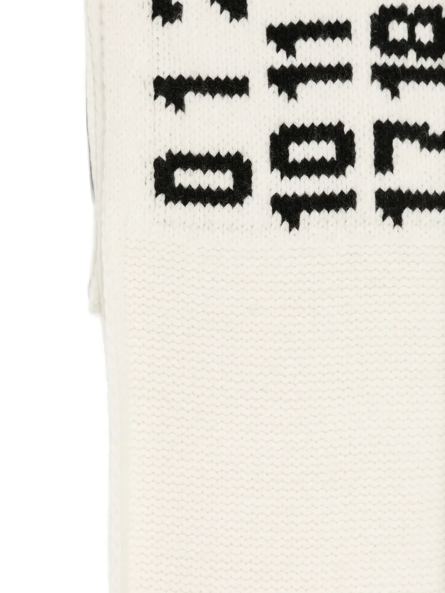 numeric signature knitted scarf 3