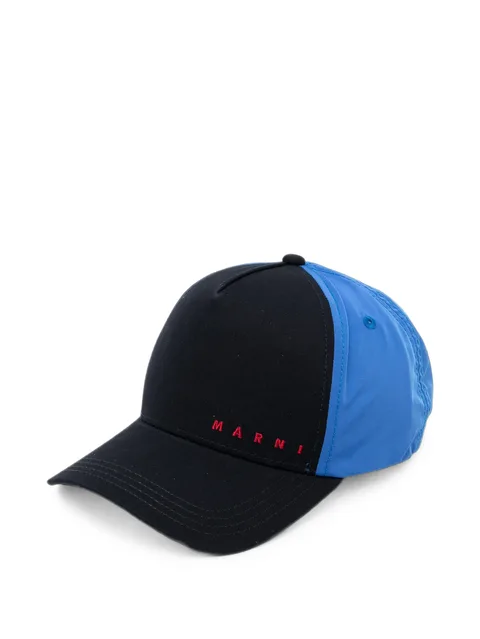 logo-embroidered colour-block baseball cap