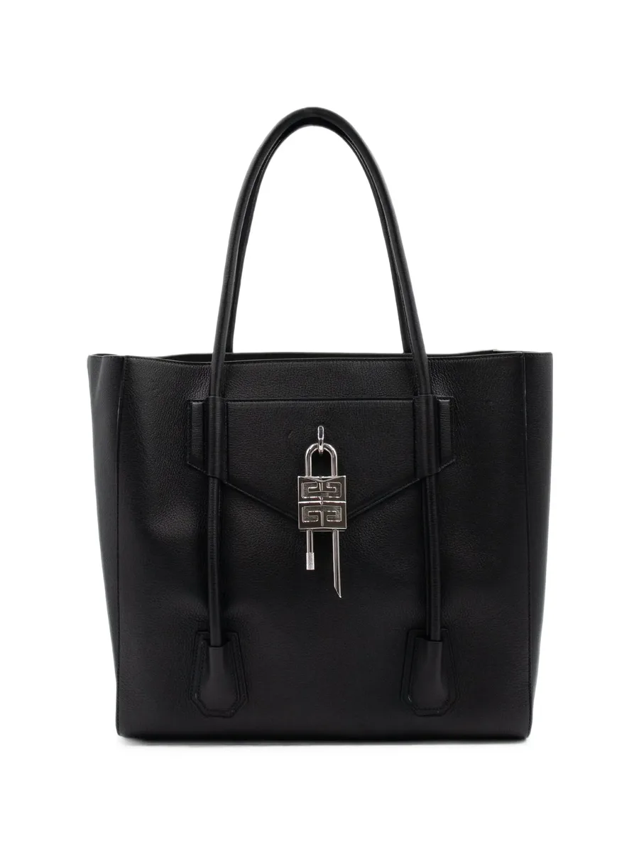medium Antigona Soft Lock padlock-detail tote bag 1