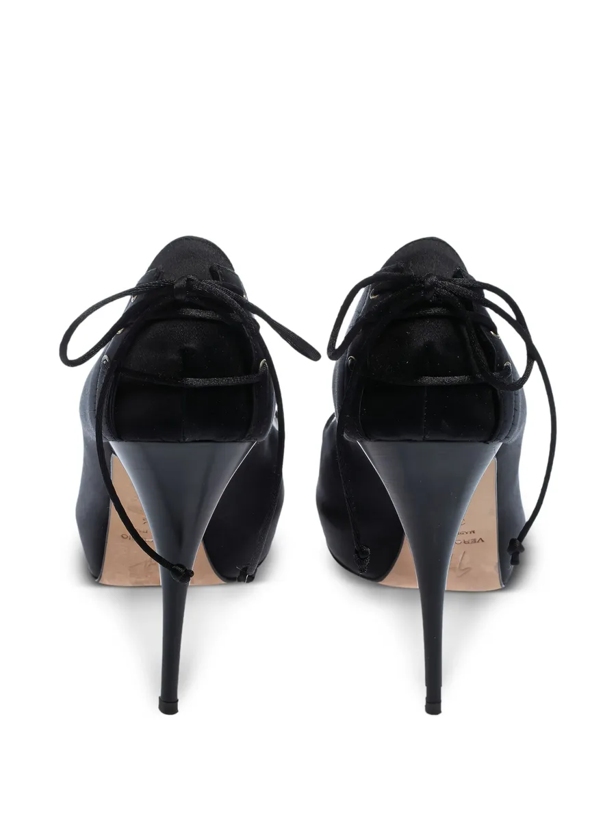 Pre-owned 110mm satin pumps 8