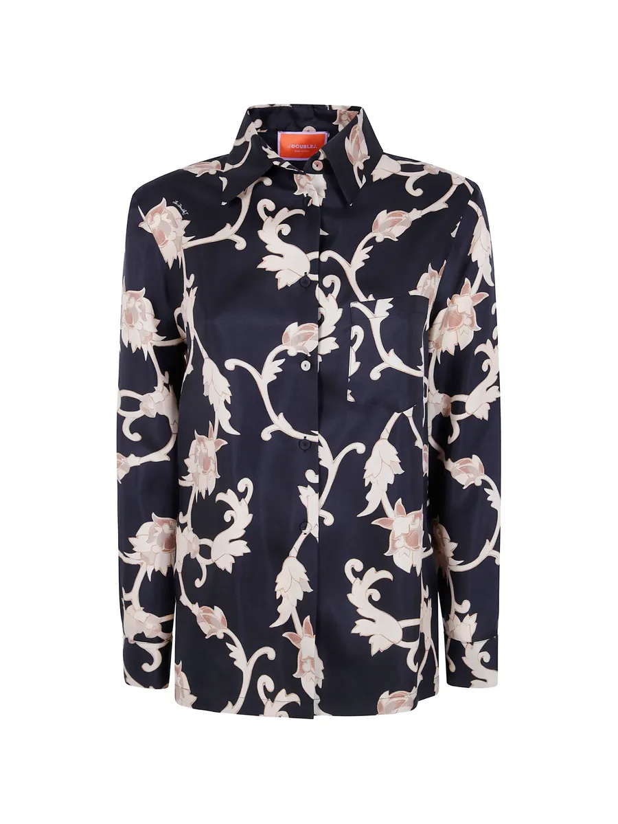 floral-print silk shirt 1