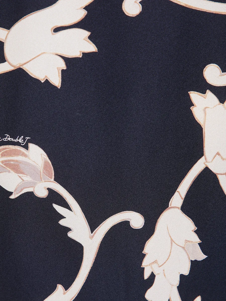 floral-print feather-trim dress 3