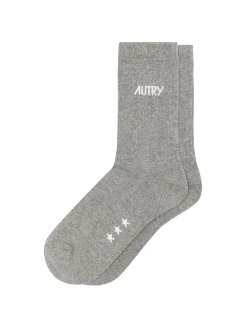 logo-intarsia star-print socks