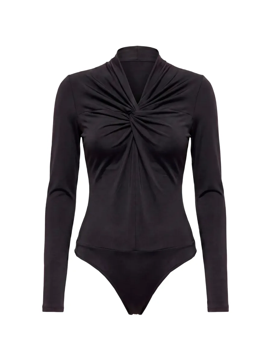 twist-detail long-sleeve bodysuit 1