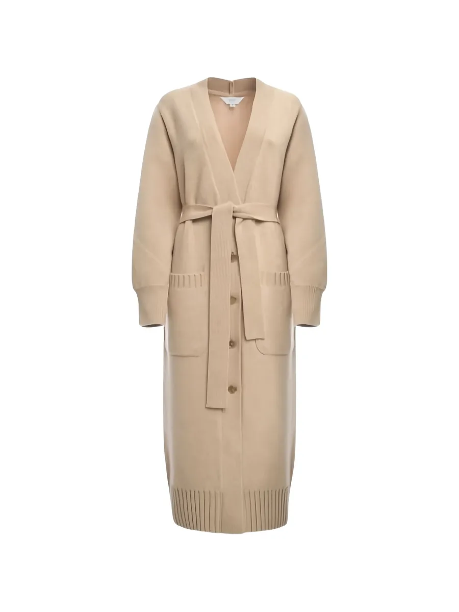 belted button-up cardi-coat 1