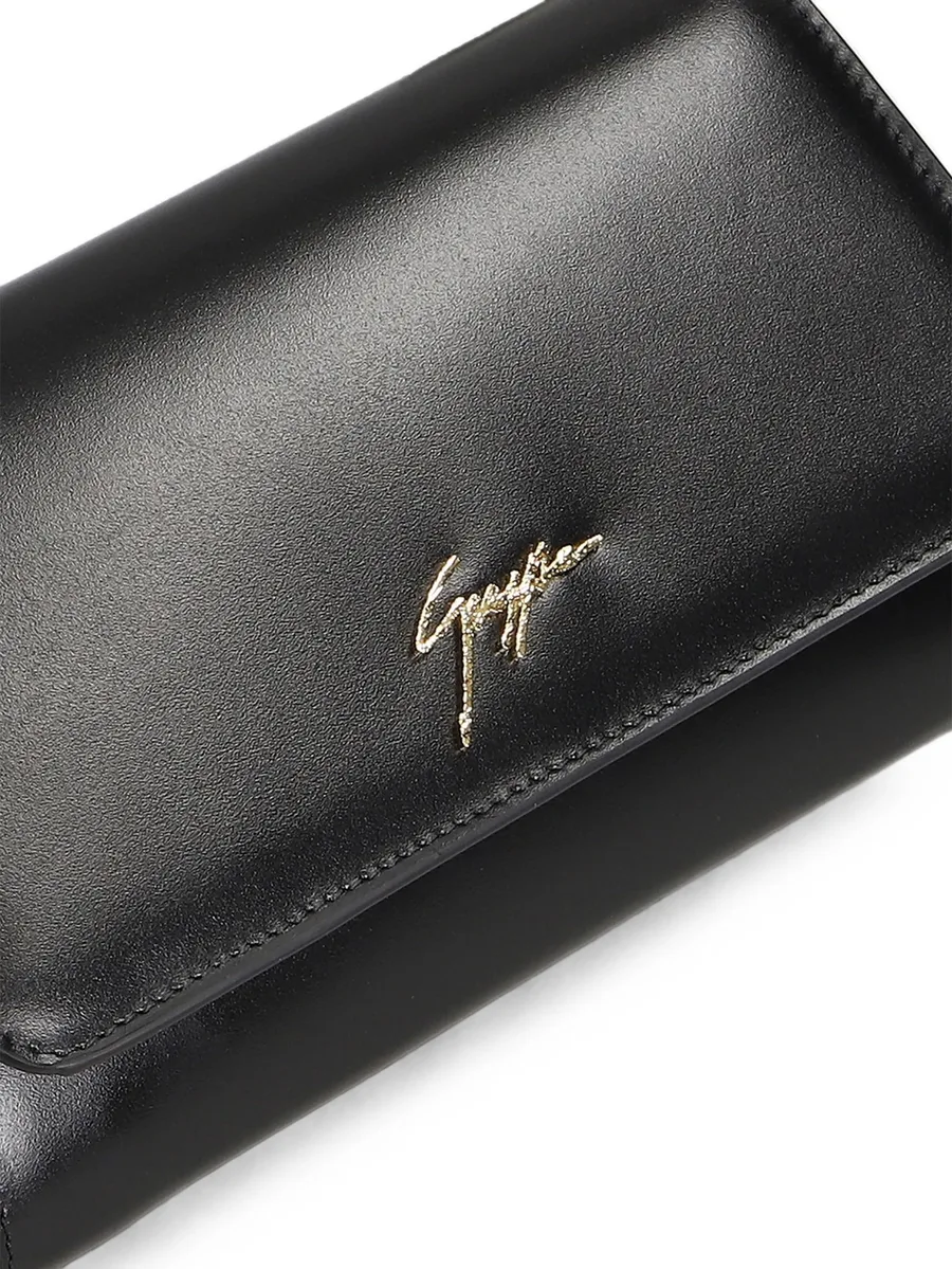 logo-plaque chain-strap leather clutch bag 4