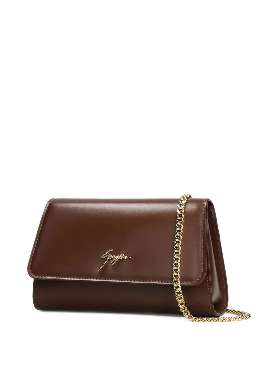logo-plaque chain-strap leather clutch bag 3
