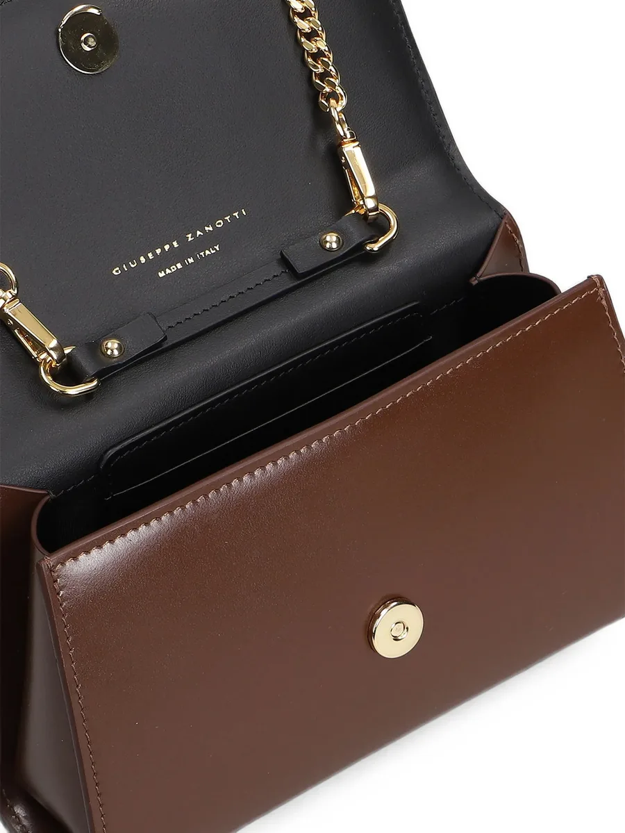 logo-plaque chain-strap leather clutch bag 4