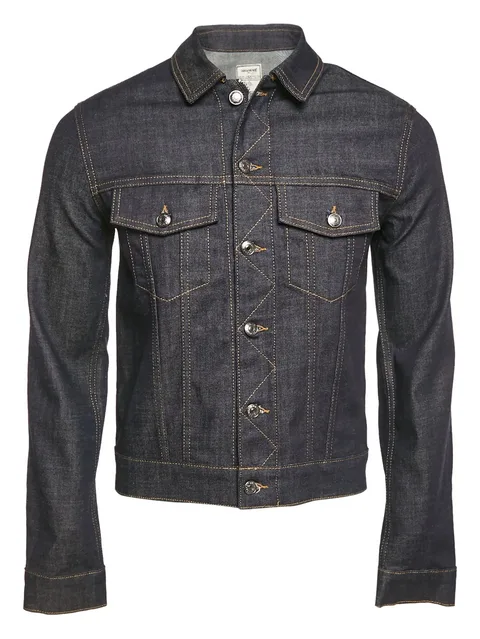 pre-owned buttoned-front denim jacket