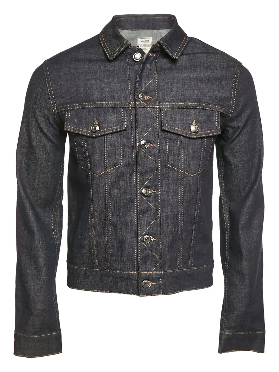 pre-owned buttoned-front denim jacket 2