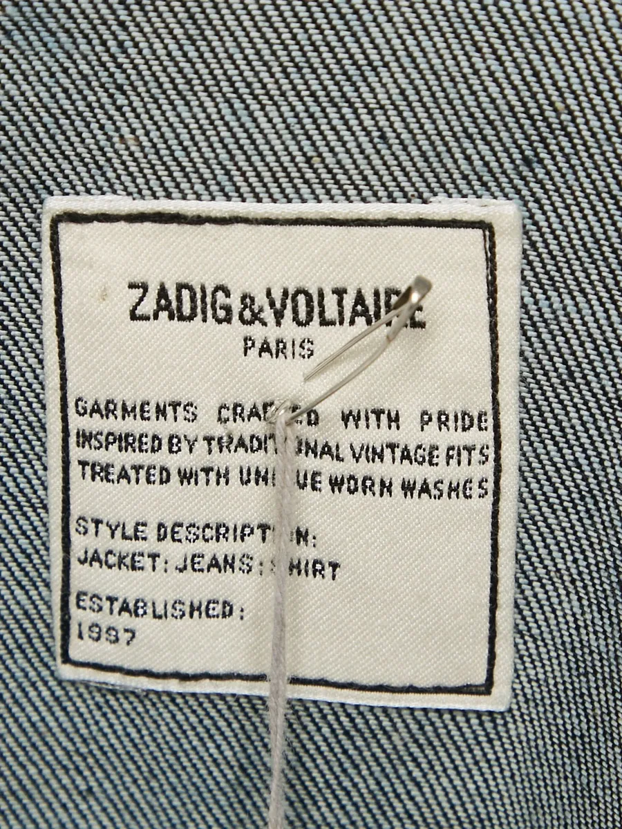 pre-owned buttoned-front denim jacket 8