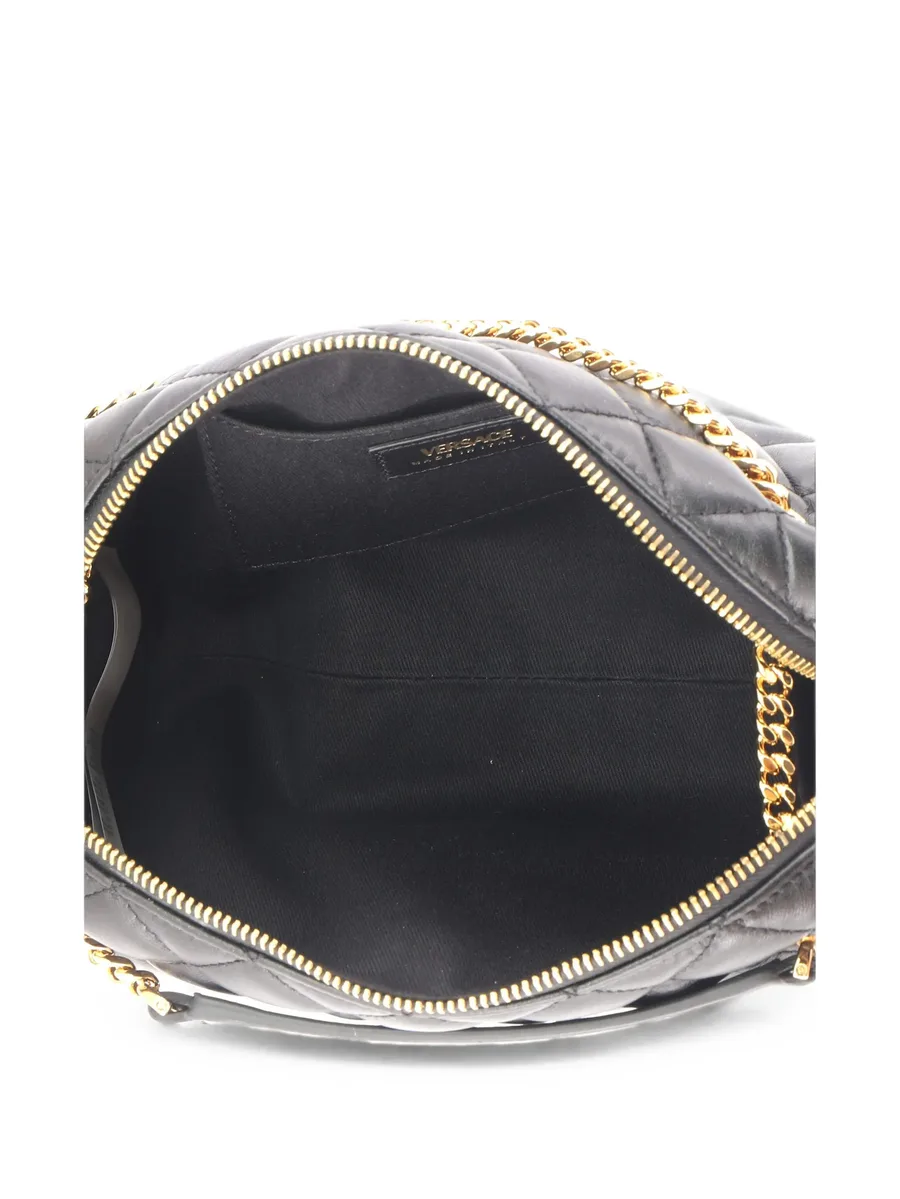 Medusa Chain Zip Shoulder Bag Quilted Leather crossbody bag 4