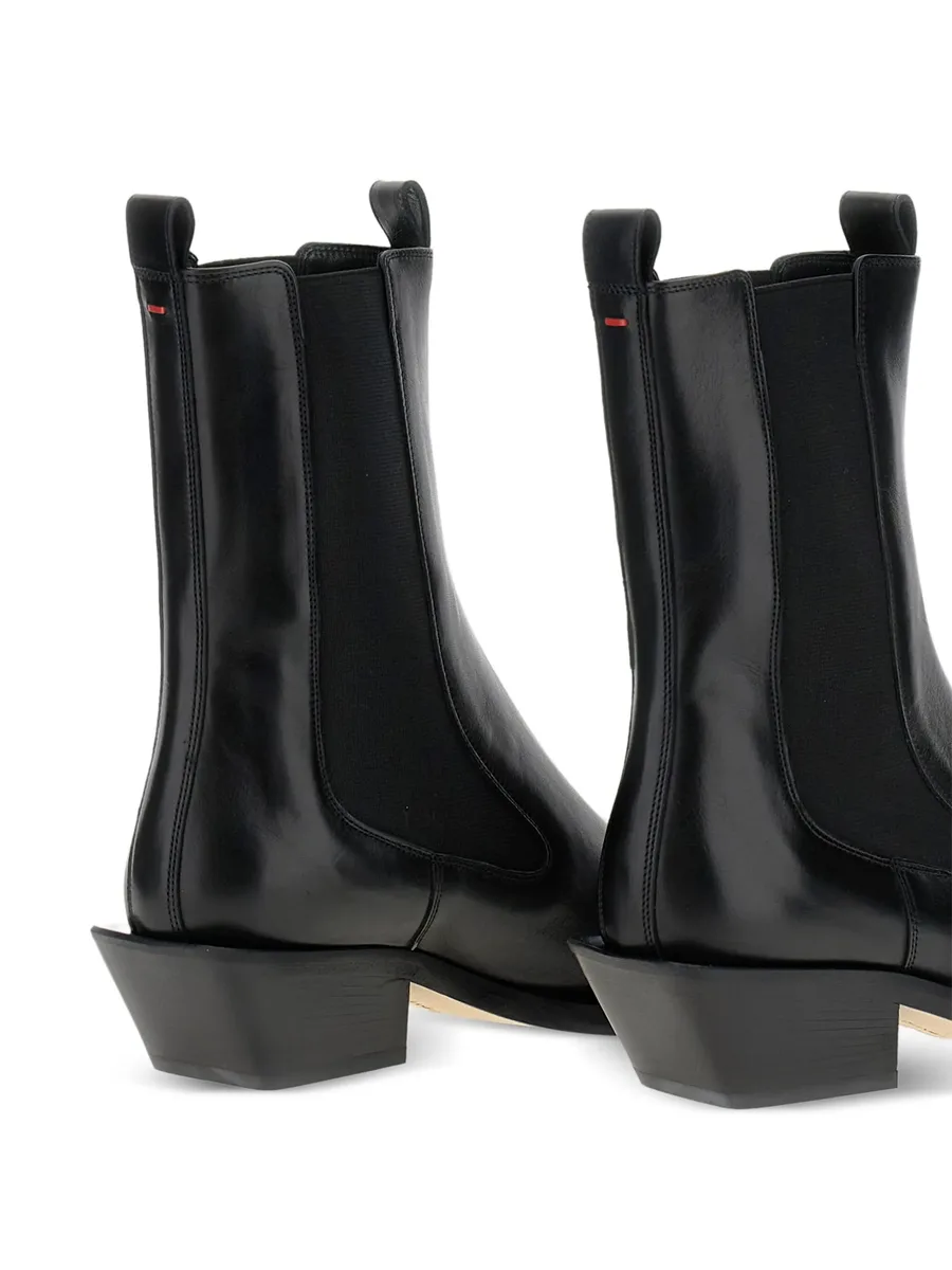 leather pointed-toe boots 6