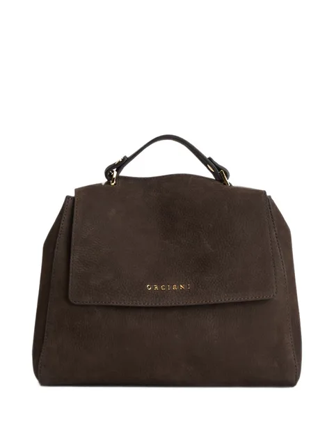logo-lettering leather tote bag