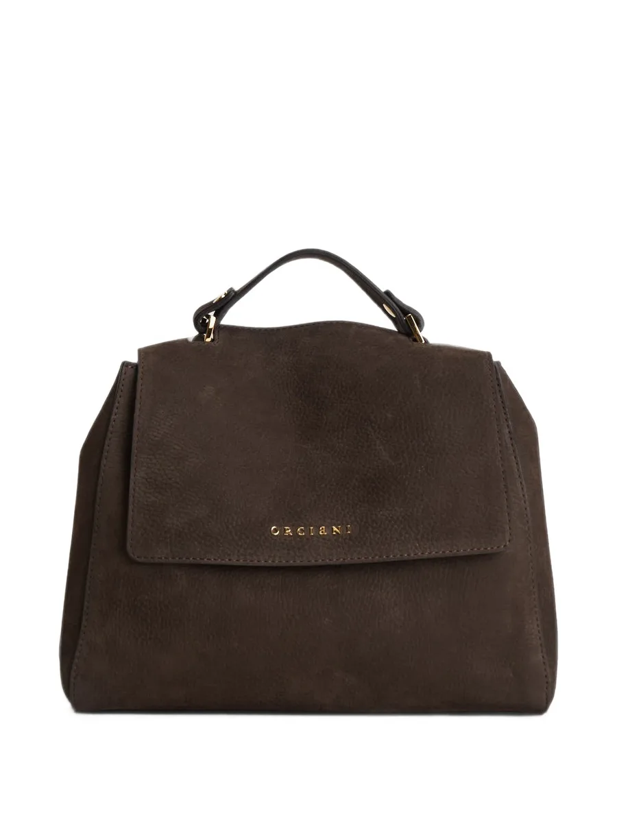 logo-lettering leather tote bag 1