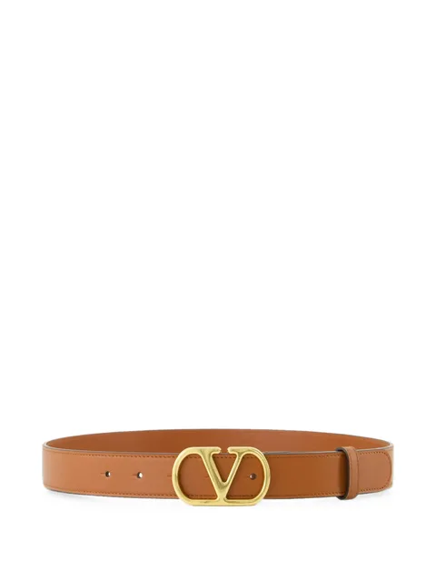 VLogo leather belt