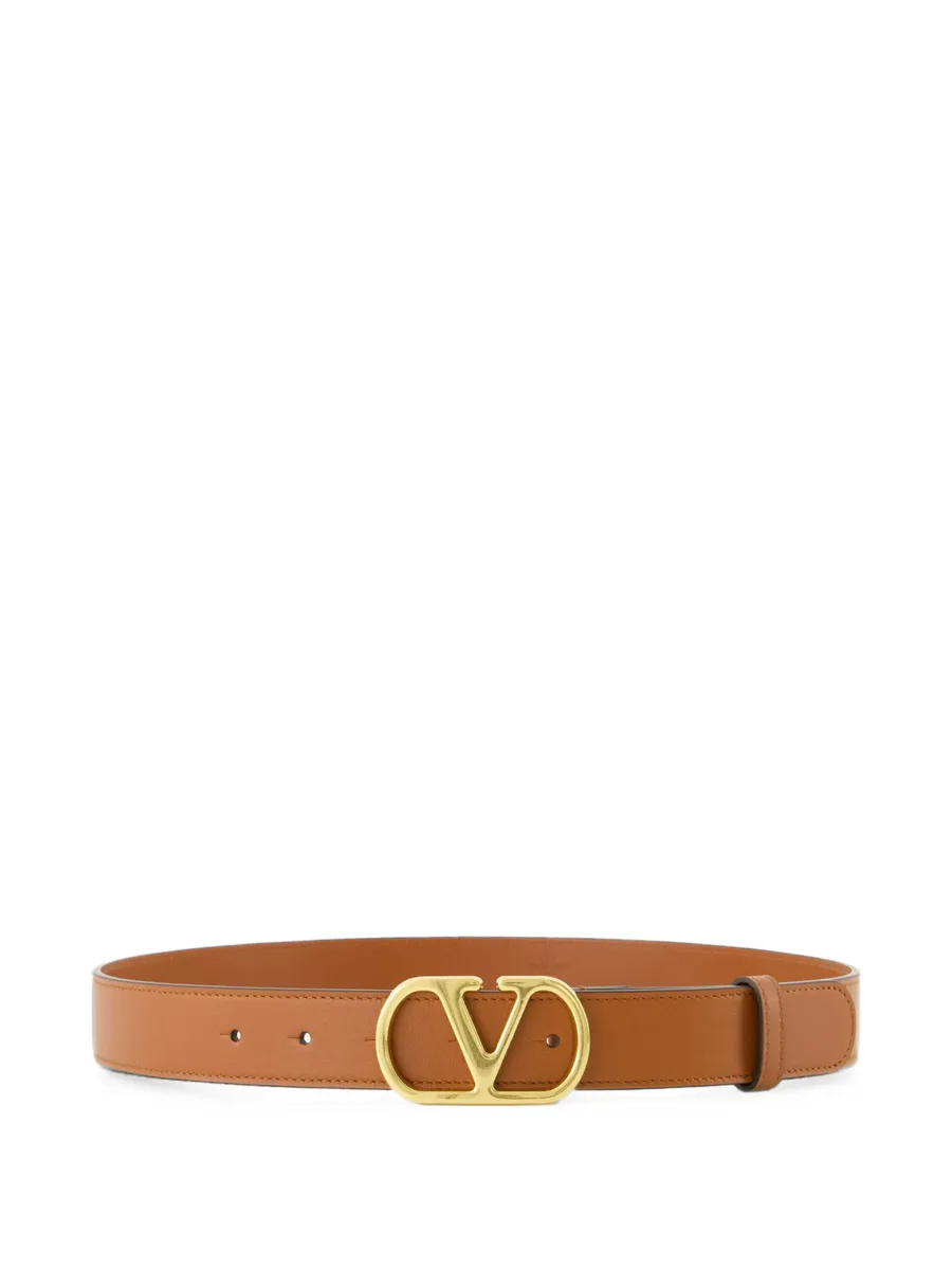 VLogo leather belt 1